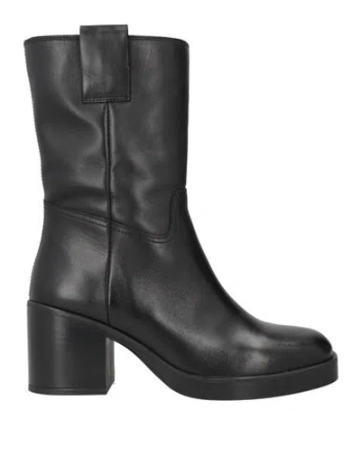 Unisa Woman Ankle Boots Black Size 9 Leather