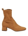 Unisa Woman Ankle Boots Camel Size 11 Textile Fibers In Beige