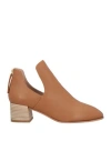 Unisa Woman Ankle Boots Camel Size 8 Leather In Beige