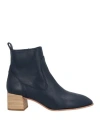 Unisa Woman Ankle Boots Midnight Blue Size 6 Soft Leather In Blue