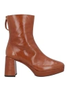 Unisa Woman Ankle Boots Tan Size 5 Soft Leather In Brown