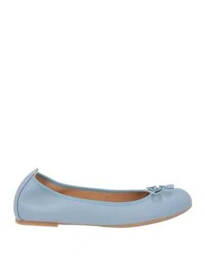 Unisa Woman Ballet Flats Sky Blue Size 8 Leather