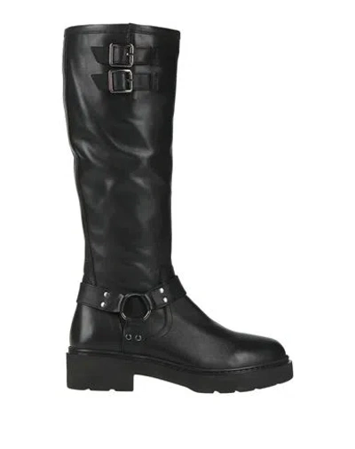 Unisa Woman Boot Black Size 10 Leather