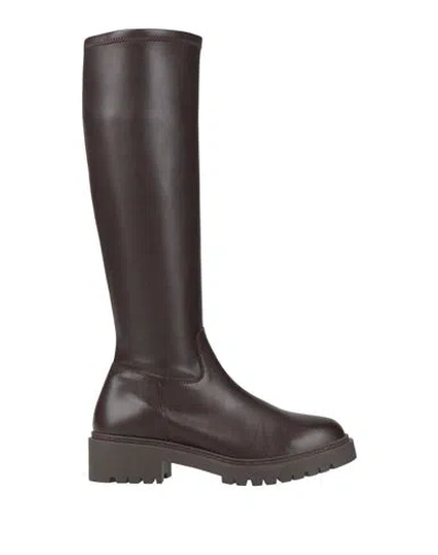 Unisa Woman Boot Chocolate Brown Size 6 Leather
