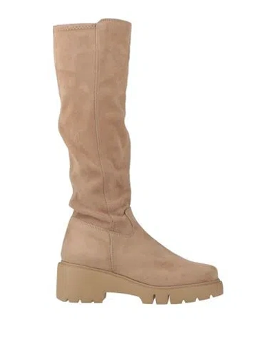 Unisa Woman Boot Sand Size 9 Textile Fibers In Beige