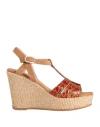Unisa Woman Espadrilles Tan Size 8 Leather In Neutral