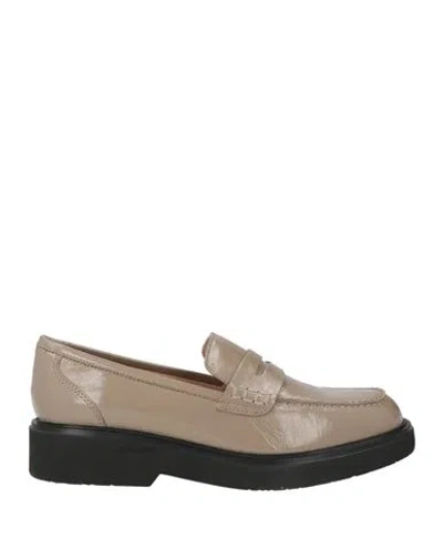 Unisa Woman Loafers Beige Size 9 Leather In Neutral