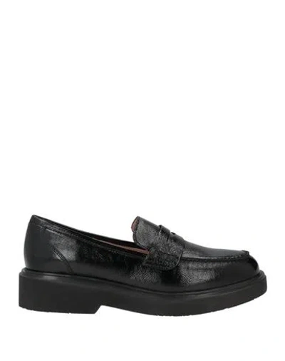Unisa Woman Loafers Black Size 9 Leather In Multi