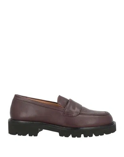 Unisa Woman Loafers Burgundy Size 11 Leather