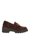 Unisa Woman Loafers Dark Brown Size 10 Leather