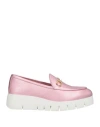 Unisa Woman Loafers Pink Size 7 Leather In Pink