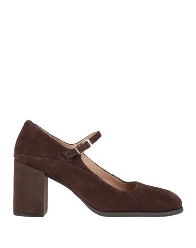Unisa Woman Pumps Dark Brown Size 9 Leather