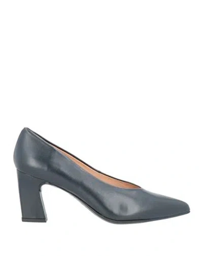 Unisa Woman Pumps Midnight Blue Size 9 Leather