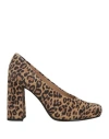 Unisa Woman Pumps Sand Size 11 Leather In Multi