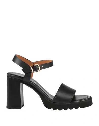 Unisa Woman Sandals Black Size 11 Leather