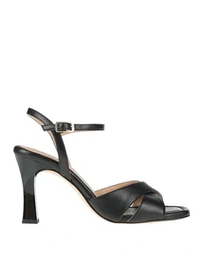 Unisa Woman Sandals Black Size 11 Leather