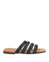 Unisa Woman Sandals Black Size 6 Leather In Black