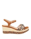 Unisa Woman Sandals Brown Size 8 Soft Leather In Brown