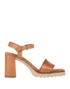 Unisa Woman Sandals Camel Size 11 Leather In Beige