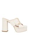 Unisa Woman Sandals Ivory Size 8 Leather In White