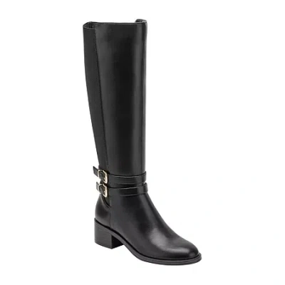 Unisa Womens Waylee Stacked Heel Riding Boots In Black