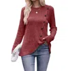 Unishe Reese Button Detail Asymmetrical Wrap Top In Wine In Red