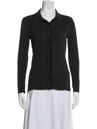 Pre-owned United Arrows Long Sleeve Button-up Top In Black/blue