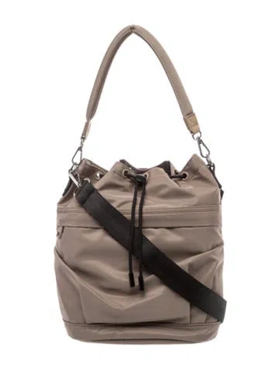 Pre-owned United Arrows Nylon Bucket Bag In Neutral