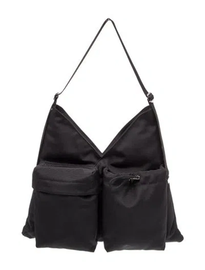 Pre-owned United Arrows Nylon Crossbody Bag In Black