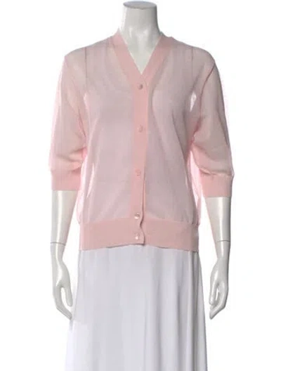 Pre-owned United Arrows V-neck Sweater In Pink