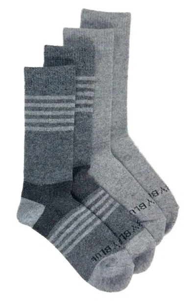 United By Blue 2-pack Stripe Wool & Yak Blend Crew Socks In Multi