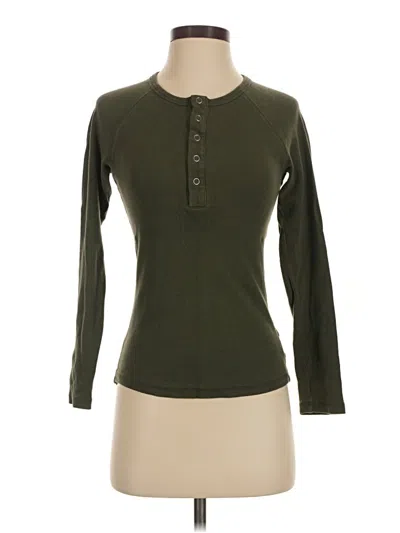 Pre-owned United By Blue Long Sleeve Henley Shirt In Green