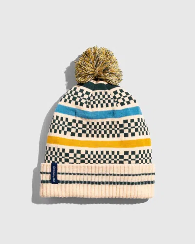 United By Blue Recycled Novelty Pom Beanie In Multi-colored In Neutral