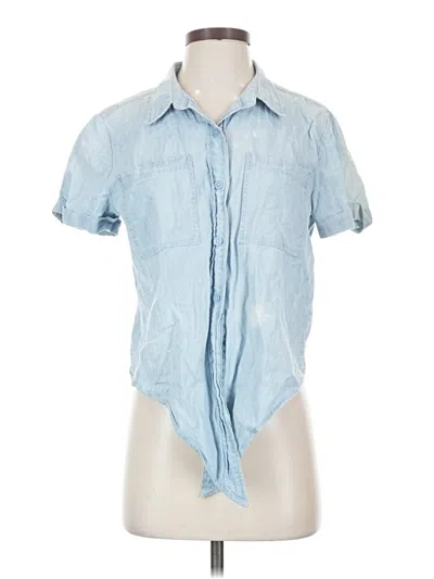 Pre-owned United By Blue Short Sleeve Blouse In Blue