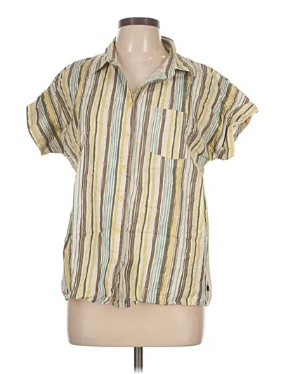 Pre-owned United By Blue Short Sleeve Button Down Shirt In Yellow
