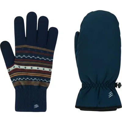 United By Blue The Extreme Weather 2-pack Waterproof Plush Lined Mitten And Knit Glove 2-pack