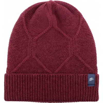 United By Blue The Softest Ultra Cozy Yak Yarn With Diamond Cable Knit Beanie In Burgundy