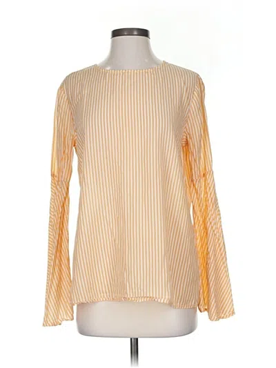 Pre-owned United Colors Of Benetton Long Sleeve Blouse In Orange