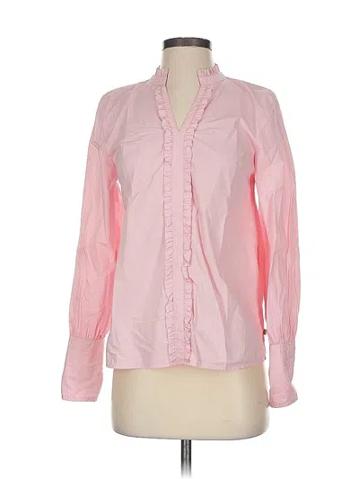 Pre-owned United Colors Of Benetton Long Sleeve Blouse In Pink