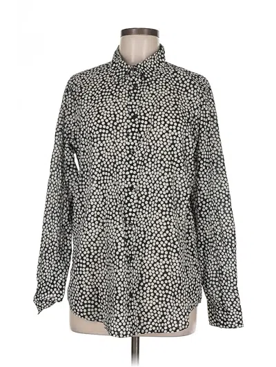 Pre-owned United Colors Of Benetton Long Sleeve Button Down Shirt In Black