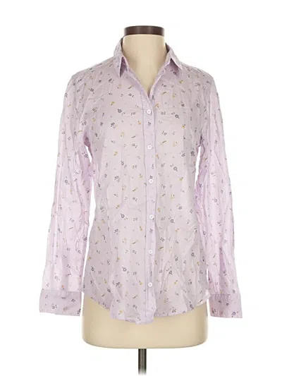 Pre-owned United Colors Of Benetton Long Sleeve Button Down Shirt In Purple
