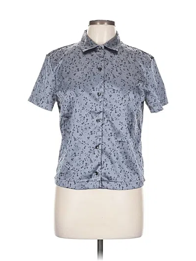 Pre-owned United Colors Of Benetton Short Sleeve Blouse In Gray