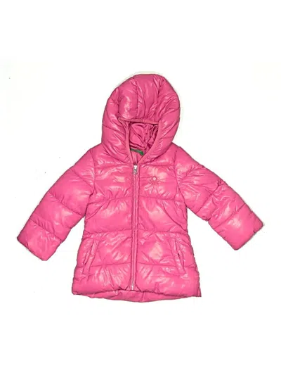 Pre-owned United Colors Of Benetton Kids'  Snow Jacket In Pink