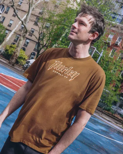 United Legwear Men's Built Short Sleeve T-shirt In Euro Brown