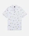 United Legwear Men's H2o-dri Fiesta Mesh Ace Polo In White Combo