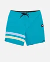 United Legwear Men's Phantom Block Party Renegade Boardshort 18" In Total Turquoise
