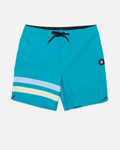 United Legwear Men's Phantom Block Party Renegade Boardshort 18" In Total Turquoise