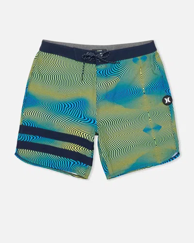 United Legwear Men's Phantom Eco Block Party Boardshort 18" In Armored Navy