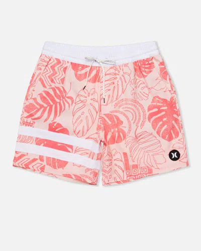 United Legwear Men's Phantom Eco Block Party Volley Boardshort 17" In Candy Pink