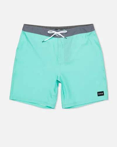 United Legwear Men's Phantom Eco One & Only Solid Boardshort 18" In Tropical Mist